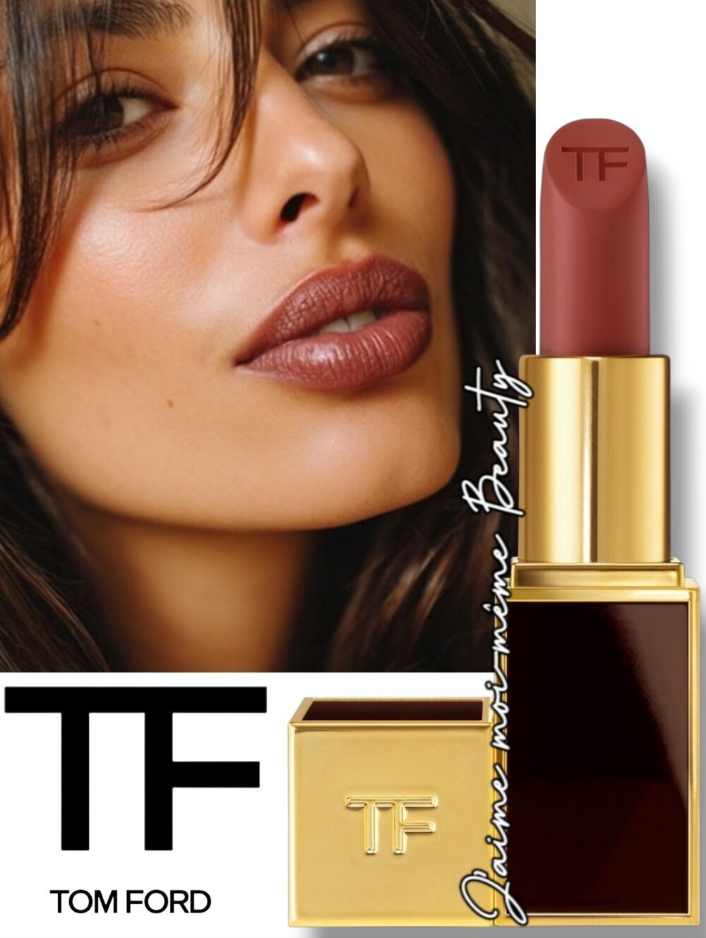 Tom Ford Satin Lipstick In EQUIS (Nude Rosey Brown)